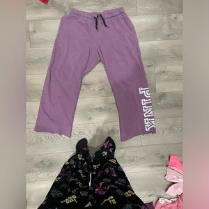 Pink sweat pants